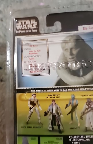 Lätzchen Fortuna Figur Kenner Star Wars Power of the Force im Plastikschutz - Bild 10 von 10