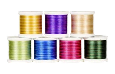 YLI Variegated Silk Thread, 23 dtex 3x2, 200m, 7 Dazzling Colors