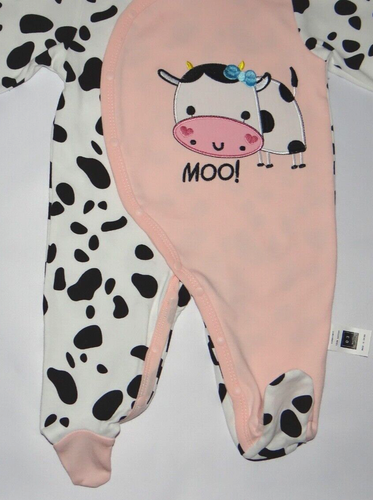 Baby girl clothes, 0-3 months, Babymine Footed Coveralls - Picture 6 of 7
