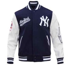 Pro Standard - New York Yankees Script Tail Men's Rib Wool Varsity Jacket