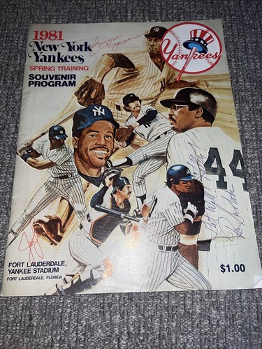 Autogramm 1981 New York Yankees Spring Training Program / Scorecard Rosters - Bild 1 von 16