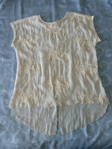 2pc Soft Surroundings Romantic Embroidered Chiffon Drapey Tunic & Knit Cami L XL - Picture 3 of 21