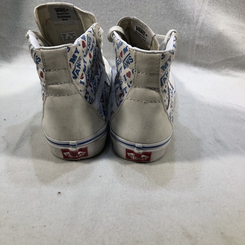 VANS - I Heart Vans Sk8-Hi Tops Shoes/Trainers White/Blue/Red - Picture 4 of 8