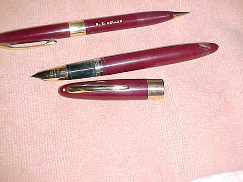 VALIANT - SHEAFFER WHITE DOT SET - BURGUNDY - PLAT/14K NIB - GIFT CASE - Bild 4 von 9