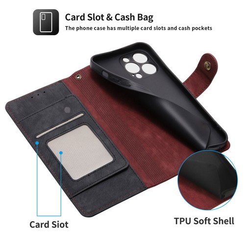 Zipper Flip Leather Wallet Phone Case For iPhone 14 13 12 11 Pro Max XR XS 8 7 6 - Picture 55 of 70