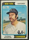 1974 Thurman Munson New York Yankees Team Topps MLB Card #340