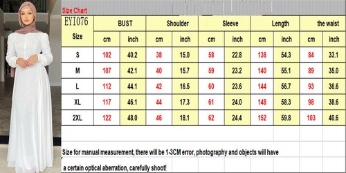 Ramadan Dubai Abaya Muslim Women Long Sleeve Maxi Dress Kaftan Robe Arab Robe - Bild 13 von 53