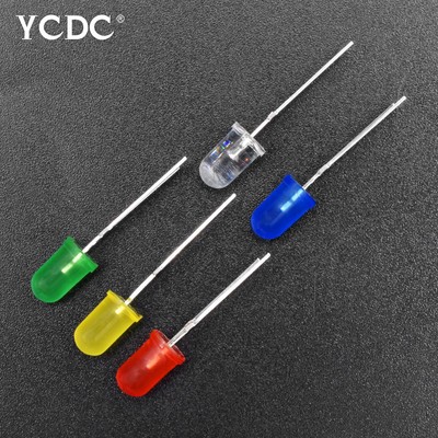 100PCS Dia Round Assorted Colors LED Light Emitting Diodes Lamp DC 3V CA