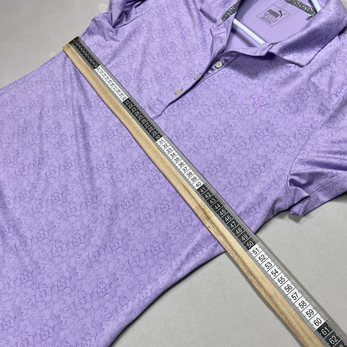 PUMA Golf Purple Floral Lightweight Golf Polo Shirt Top Women's Large L UK 14 - Picture 8 of 13