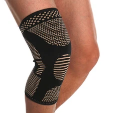 Copper Infused Knee Support Compression Sleeve Brace for Joint Pain Arthritis US