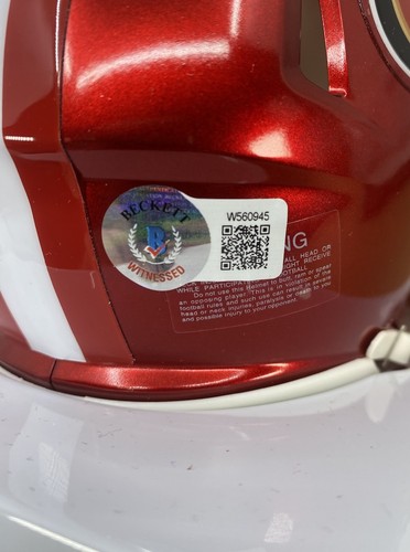 RONNIE LOTT SIGNED SAN FRANCISCO 49ERS FLASH MINI HELMET BECKETT COA W560945 - Picture 5 of 8