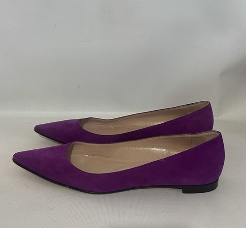Manolo Blahnik Wildleder Loafer Ballerinas lila Gr. 37,5 - Bild 4 von 8