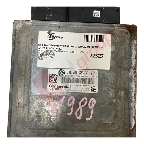 VOLKSWAGEN PASSAT S TDI 1598CC CAYC MANUELLES MOTORSTEUERGERÄT ECU 10-14 03L906023FS