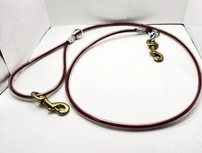 RED 5-FT Poly Coated Cable Dog Leash Lead Heavy Duty Waterproof Brass Snaps