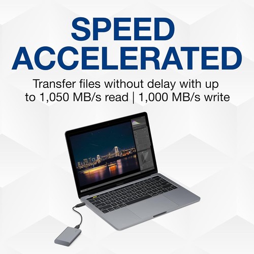 LaCie Mobile SSD Secure 500GB Recertified USB-C Portable - Hardware Encrypted - Picture 11 of 13