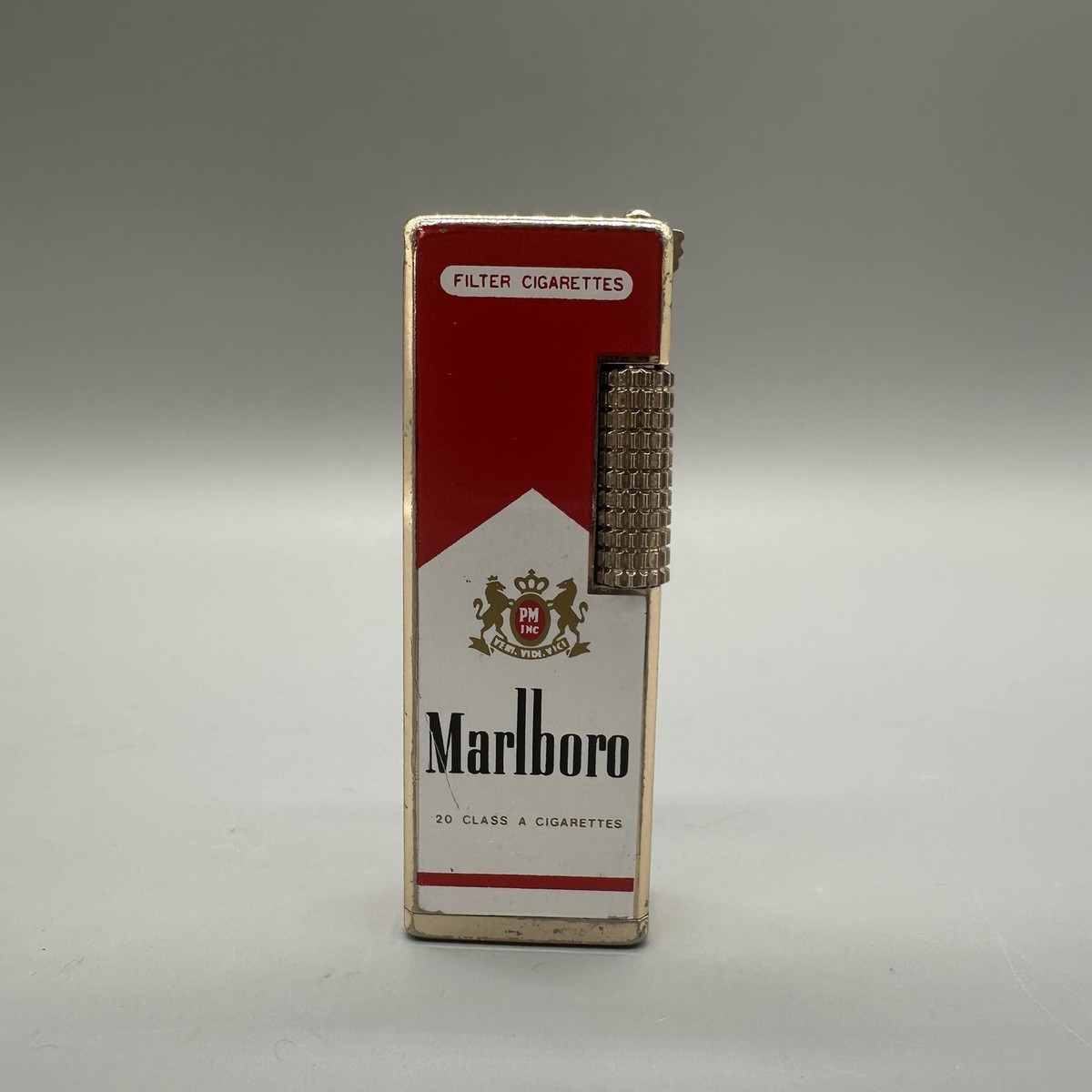 Vintage Marlboro Butane Side Strike Lighter Untested Made in
