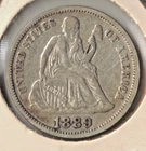 1889 Seated Liberty Dime VF