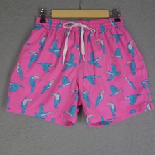 Chubbies Swim Trunks Medium 5" Toucan Birds Shorts Tropical Resort Brief Lined