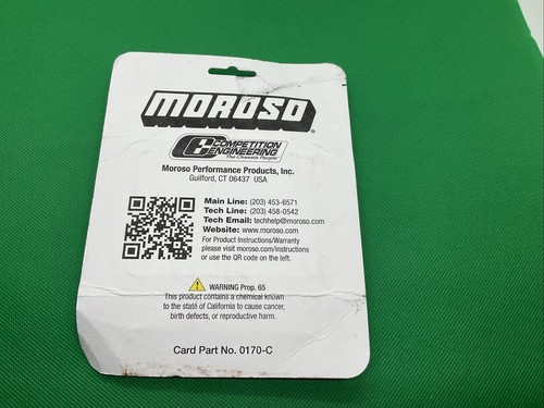 Placa de bloqueo de bomba de combustible Moroso 65396; Billet negro para Chevy, Chrysler, Ford - Imagen 2 de 3