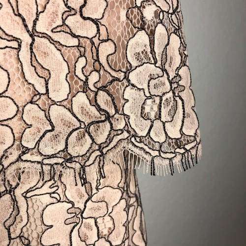 Antonio Melani light pink black lace overlay sheath dress size 10 - Picture 11 of 15