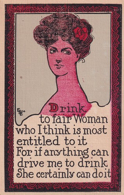 #ad #ad Drink To Fair Woman Who I Think Is Most Entitled Drive Me To Drink Postcard C28 $2.84