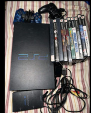 Sony PlayStation 2 Fat Console SCPH-30001 and 11 Games Bundle, HDMI adapt