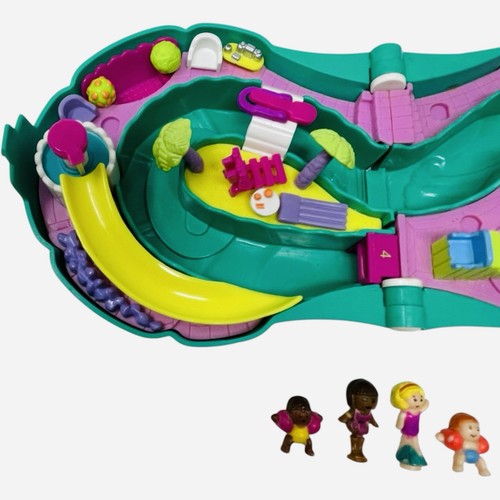 Parco acquatico Polly Pocket vintage 1995 Splash 'n Slide Bluebird completo - Foto 5 di 11