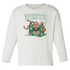 Derrick White Basketball Tribute - Boston Hoops Toddler Long Sleeve TShirt