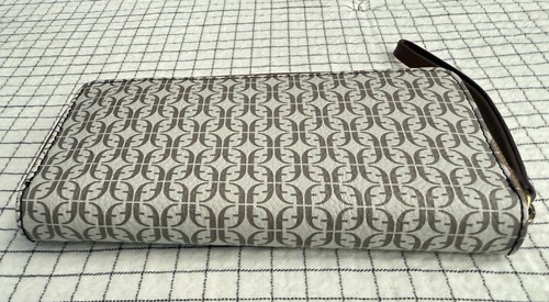 fossil women's madison zip malaysia store clutch medium Taupe Tan wallet $80 - Picture 3 of 12