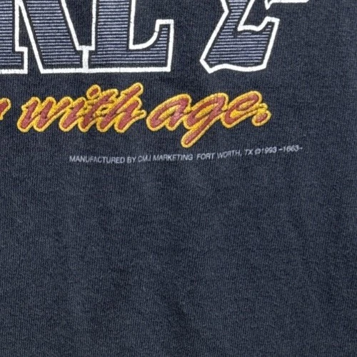 Camisa De Colección 1993 3D Emblema Bicicletas Antiguas y Buen Whisky Motociclista Americano Distribuidor EE. UU. Talla L Foto 3 de 4