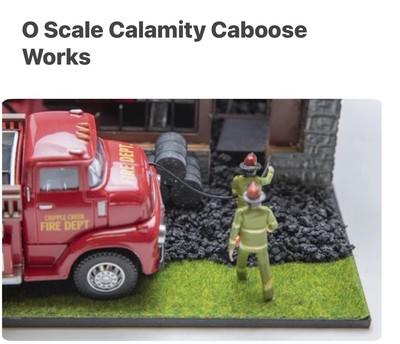 #ad MENARDS Building amp; Truck O Gage 1:48 CALAMITY CABOOSE ON FIRE w optional smoke $144.88