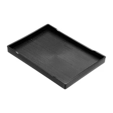 8x6" Fast Food Tray, Plastic Multi-Purpose Rectangle Serving Tray, Black