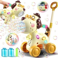 Automatic Bubble Machine for Toddlers: Portable Dog Bubble Maker Blower Toys