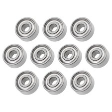 10Pcs Deep Groove Ball Bearing (R2ZZ, 1/8 x 3/8 x 5/32") Chromium Steel Shielded