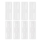 8pcs Adhesive Punch-Free Socket Holder, Power Strip Holder Fixer, White
