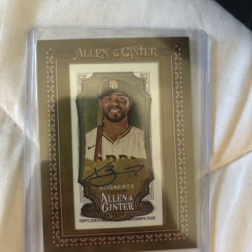 2024 Topps Allen & Ginter Xander Bogarts Rare Framed Mini Auto - Picture 3 of 4