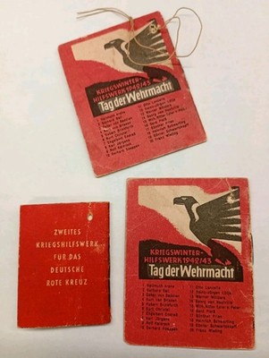 3 x Original 1940s German Charity Winterhilfswerk Fundraising Miniature Books