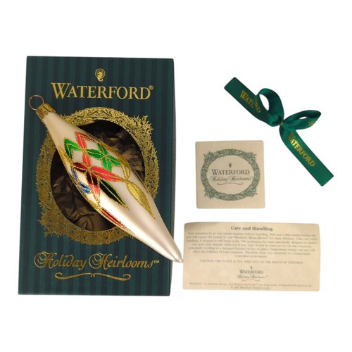 Waterford Lismore Icicle 6" Blown Glass Ornament | Vtg Nostalgic Collection 1999 - Picture 3 of 7