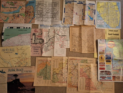 An unusual array of vintage MAPS - Many classics, see list below - Set of 16