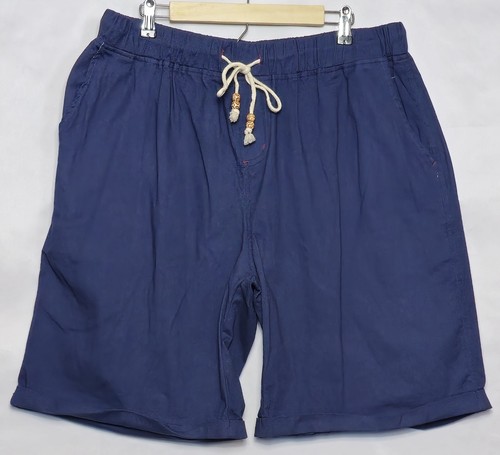 Women's NWT Janmid Linen Blend Shorts Blue Size 2XL