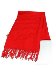 TP EXCHANGE Cashmere Scarf Red Solid Women’s Wrap 65x202cm