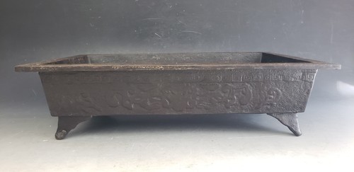 Antique Japanese Cast Iron Bonsai Flower Planter Ikebana - Bild 13 von 15