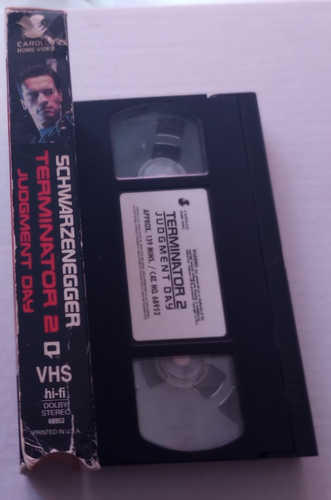 Terminator 2 Judgement Day VHS Carolco Home Video T-800 T-1000 Sarah John Connor - Picture 7 of 8