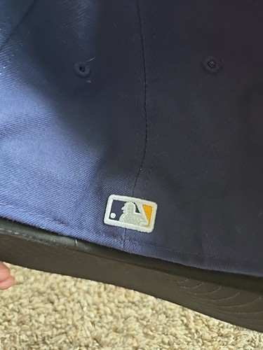 Milwaukee Brewers New Era Team Issued Game Worn #68 Classic Hat Cap Blue • 7 1/4 - Picture 4 of 7