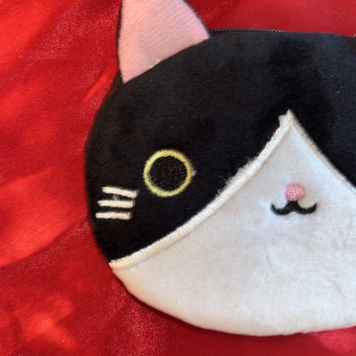 NEW PLUSH CAT COIN PURSE ZIP POUCH BLACK TUXEDO CAT WALLET NIP - Picture 7 of 24