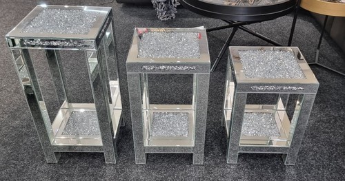 Diamond Crushed Crystal verspiegelt, Beistelltisch, Lampenständer - Bild 9 von 9