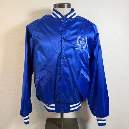 Vintage General Mills Satin Bomber Jacket Mens L Safety Award 1 Million LTI video thumbnail