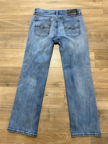 Pantalones de mezclilla para hombre Rock & Roll 33x32 pistola recta vaquero punto grueso Western - Imagen 8 de 10