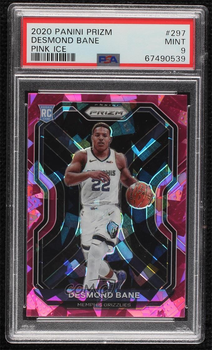 2020-21 Panini Prizm Pink Ice Prizm Desmond Bane #297 PSA 9 MINT Rookie RC