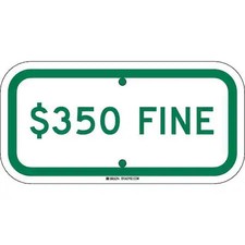 BRADY 112500 Parking Sign, 6"H, 12"W, Aluminum,  112500
